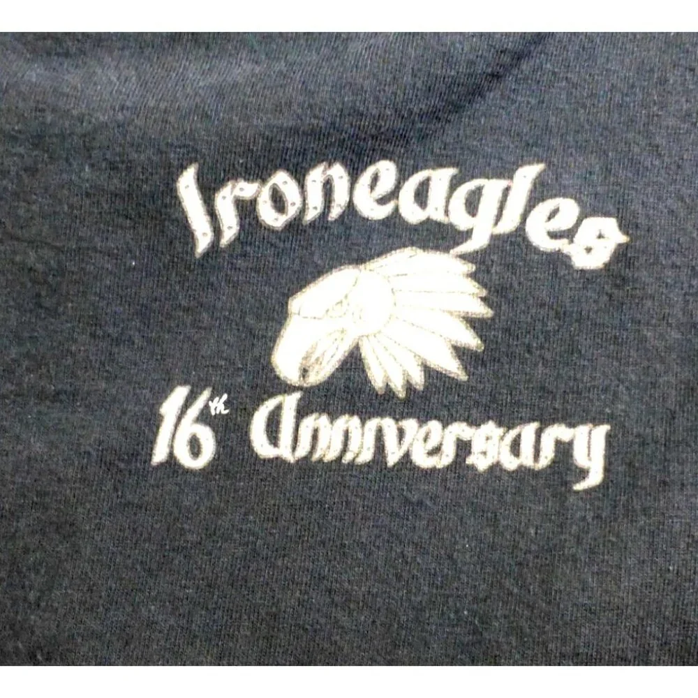 Iron‎ Eagles 16th Anniversary Black Long Sleeve XL T-Shirt XL Biker Harley